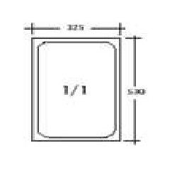 CONTENITORI (3 pezzi)GASTRONORM GN1/1 H40 acciaio inox