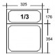 CONTENITORI FORATI (7 pezzi) GN 1/3 H 100mm 325x176mm ACCIAIO INOX