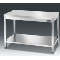 TAVOLO IN ACCIAIO INOX CON TELAIO 70x70x85H