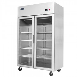 ARMADIO REFRIGERATO BT DOPPIA PORTA IN VETRO